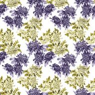 Seamless patterns with Beautiful flowers watercolor illustration N5