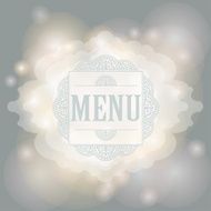 Calligraphic frame on magical lights background N2