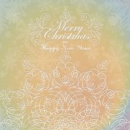 Beautiful lace ornament for merry christmas card N2