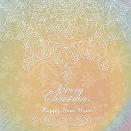 Beautiful lace ornament for merry christmas card N3