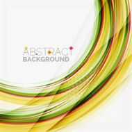 Orange and green wave line design nature eco concept N23