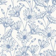 Seamless pattern with daisies N3