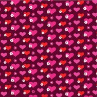 Heart and flower pattern N3