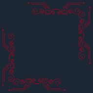 Vector vintage decorative frames N3
