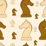 Dark and light chessman knight