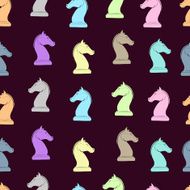 Colorful knight chessman