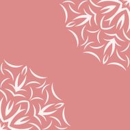 Pink background with white flower pattern