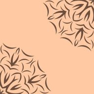 Beige background with brown flower pattern