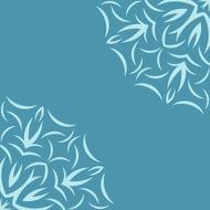Blue background with flower pattern