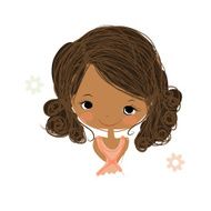 Cute Girl Smiling Sketch For Your Design N74