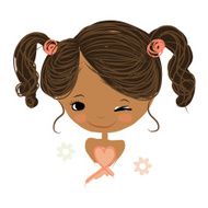 Cute Girl Smiling Sketch For Your Design N77