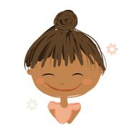 Cute Girl Smiling Sketch For Your Design N78