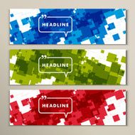set of abstract squares on a white background