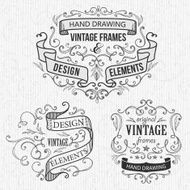 hand-sketched vintage frames