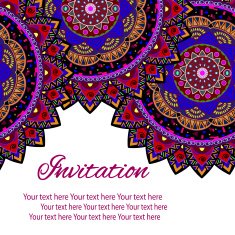 invitation mandala card N32