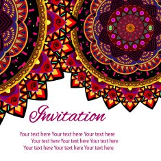 invitation mandala card N33