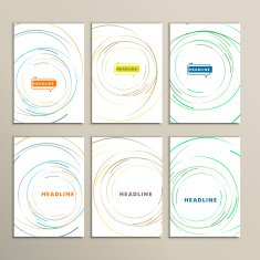 Vector pictures with circles of different colors N2