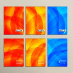 Bright abstract pictures on a white background N3