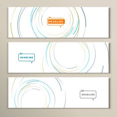 Vector pictures with circles of different colors N3