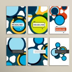 Abstract bright circles on a white background N4