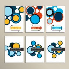 Abstract bright circles on a white background N5