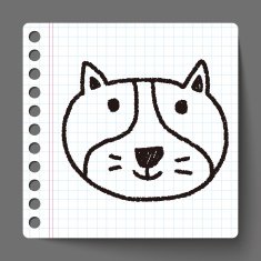 dog doodle drawing N6