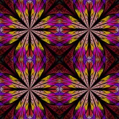 Symmetrical pattern in stained-glass window style