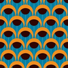 3d colorful seamless pattern of circles and half-round shapes N2
