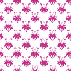 Seamless cute cartoon flowers pattern on white background