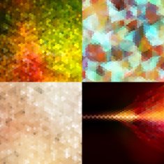 Hexagon Background Set EPS 10