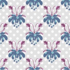 Seamless cute cartoon flowers pattern background N2
