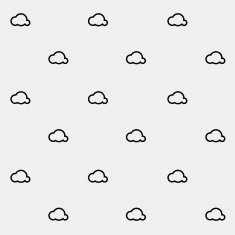 Geometric simple monochrome minimalistic vector holiday pattern clouds N2