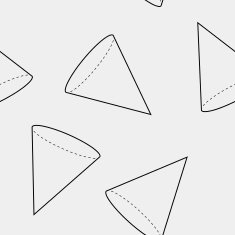 Geometric simple monochrome minimalistic pattern of cone or triangle shapes N2