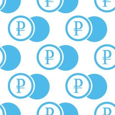Rouble coin seamless pattern N2