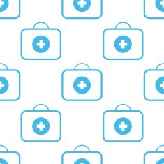 Medic bag seamless pattern