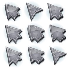 Stone Icons Cursor And Arrows