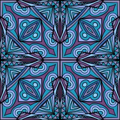 Abstract Cross Ethnic Repeatable Ornament