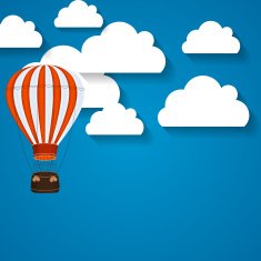 Air Balloon Background Vector Illustration N2
