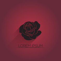 Silhouette black rose