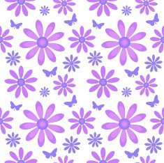 Seamless pattern with flowers and butterflies N7