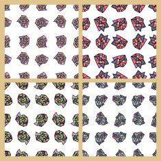 Stock Vector Set of seamless colorful mosaic patterns