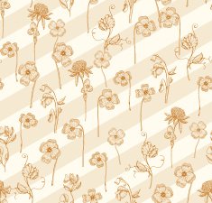 Clover line and diagonal art seamless pattern background