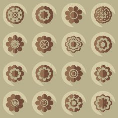 Flat modern design with shadow icon flower N26