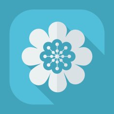 Flat modern design with shadow icon flower N28