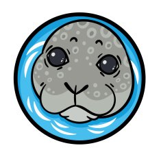 vector hand drawing eared seal N2