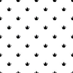 Vector seamless pattern teapot N3