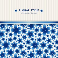Bright floral border on light background N2