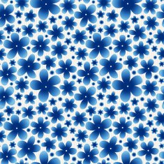 Blue floral seamless pattern on light background N2