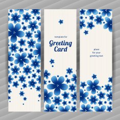 Bright floral card with simple flowers N7