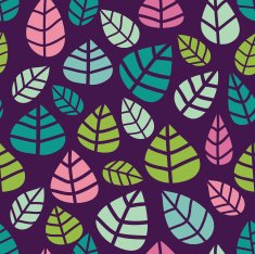 Seamless pattern in vector made of leaves N2